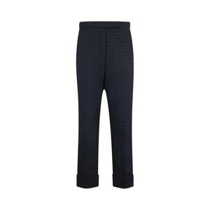 Брюки Thom Browne Classic Backstrap Trouser W/Self Tipping In Windowpane Check Cotton Wool Suiting 'Темно-синий'