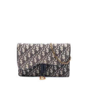 2023 Oblique Canvas Saddle Pouch Wallet on Chain crossbody bag
