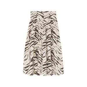 Юбка макси с зебровым принтом и сборками