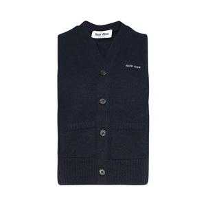 Кардиганы Miu Miu Cashmere Cardigan 'Bleu'