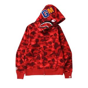 Толстовки BAPE Color Camo Shark Full Zip Hoodie 'Red'