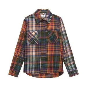 Фланелевые рубашки Off-White Stencil Flannel Check Shirt 'Orange/Black'