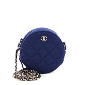 Мини-клатч Round with Chain Quilted Jersey