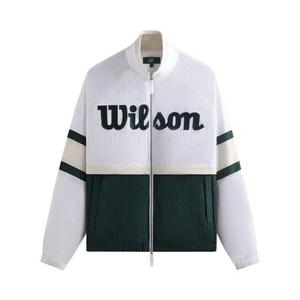 Трековые куртки Kith x Wilson Dobby Track Куртка 'Белый'