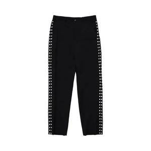 Bottoms Comme des Garçons Черные узкие брюки со стразами 'Black'