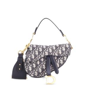 Мини-сумка на плечо Saddle Handbag with Strap Oblique Canvas