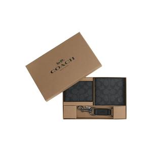 Мужской набор кошельков Classic Logo 3-в-1 в коробке черного цвета CW344