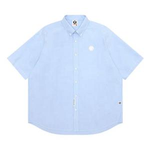 Рубашки и топы AAPE Now Moonface Logo Short Sleeve Shirt 'Blue'