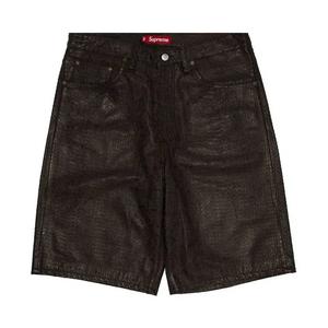 Шорты Supreme мешковатые кожаные шорты 'Змеиная кожа'