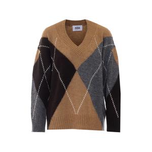 Свитер с V-образным вырезом Argyle Intarsia