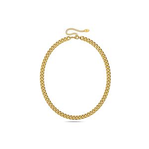 Позолоченное колье с цепью Curb Chain Link