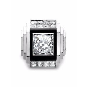Платиновое кольцо Art Deco pre-owned с бриллиантами
