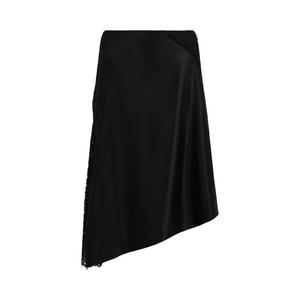 Юбки Givenchy Lace Insert Asymmetric Silk Midi Skirt 'Black'