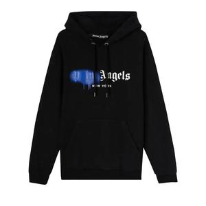 Худи Palm Angels New York Sprayed Hoodie «Black/Blue»