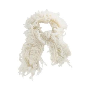 Шарфы Ann Demeulemeester Drina Cable Knit Ladder Stitchfringed Scarf 'Warm White'