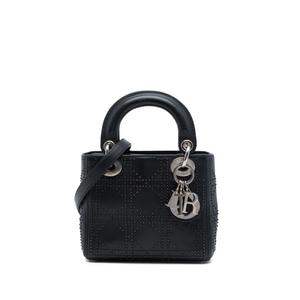 Сумка-сэтчел Mini Calfskin Cannage Studded Lady Dior (2007 год)