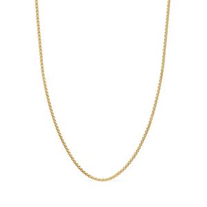 Колье Box Chain из желтого золота (1 мм)