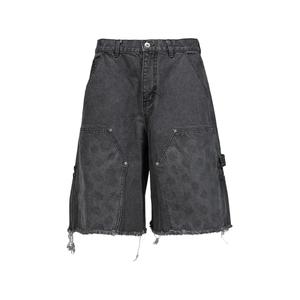 PAISLEY CARPENTER SHORTS / BLK