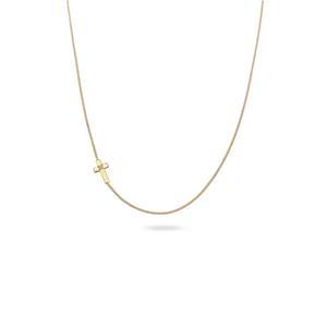 Кулон-крестик с кристаллами Swarovski® — серебро с позолотой