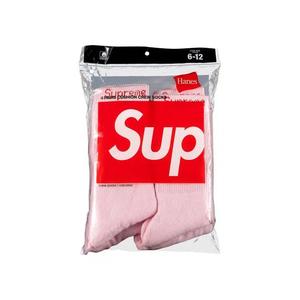 Носки и колготки Supreme x Hanes Crew Socks (4 Pack) 'Pink'
