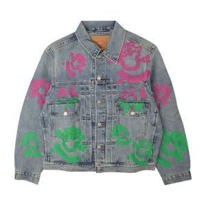 Джинсовые куртки Denim Tears Bstroy Tears Type-2 Light Wash Denim Trucker Jacket 'Light Wash Pink/Green'