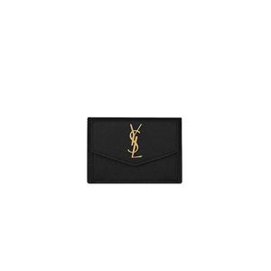 Yves Saint Laurent Uptown Flap Card Holder в черном цвете