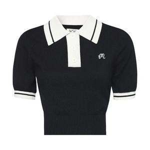 Поло Malbon Mikayla Polo T-Shirt 'Black'