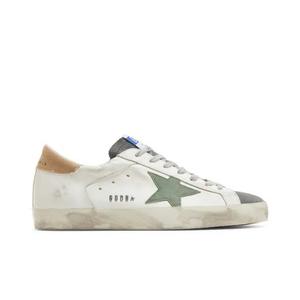 Кроссовки Golden Goose Superstar 'Белый военный зелёный'