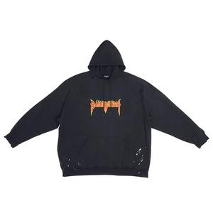 Худи Balenciaga Metal Oversized Hoodie 'Washed Black'