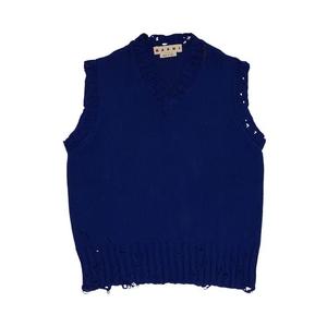 Свитер Marni Dishevelled V-Neck Sweater 'Bluette'