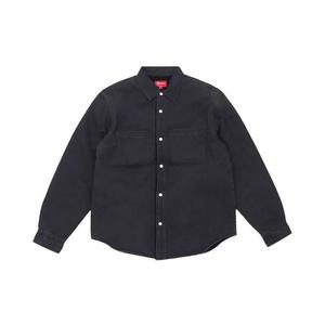 Рубашка на пуговицах Supreme Sherpa Lined Denim Shirt 'Черный'