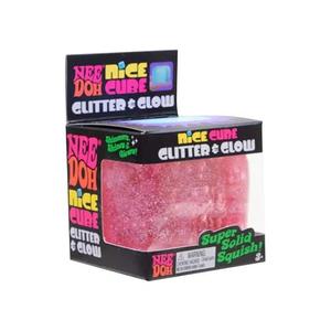 Игрушки и наборы для игр NeeDoh Nice Cube Glitter And Glow Squishy Fidget Toy 'Pink'