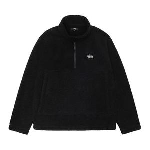 Флисовые куртки Stussy Polar Fleece Half Zip Mock Neck 'Black'