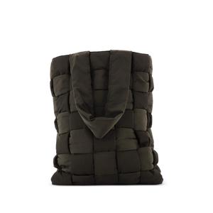 Большая сумка-тоут Padded Nylon с плетением Intrecciato
