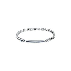 Maserati Jewels 185+30 мм Мужской браслет, нержавеющая сталь, синий кристалл, синий логотип, JM424AVD61 (Регулируемый)