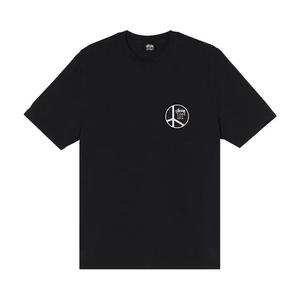 Футболки Stussy Peace Dot Pigment Dyed Tee 'Черный'