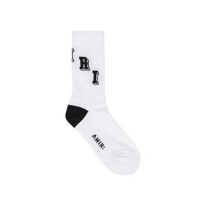 Носки и колготки Amiri Black Collegiate Tube Socks 'White'