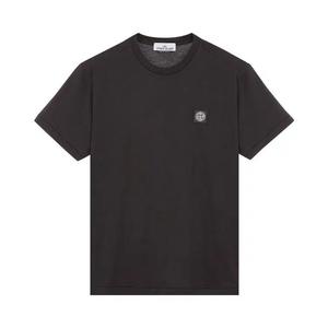 Футболки Stone Island Garment Dyed Logo T-Shirt 'Black'
