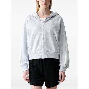 Худи на молнии с вышитым логотипом