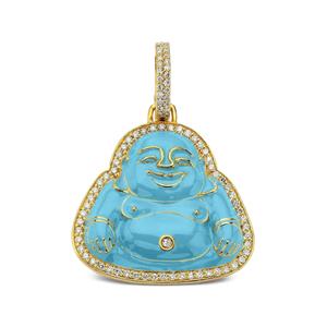 Подвеска Happy Buddha с бриллиантами
