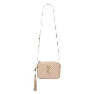 Сумки через плечо Saint Laurent Lou Quilted Crossbody Bag 'Темный бежевый'
