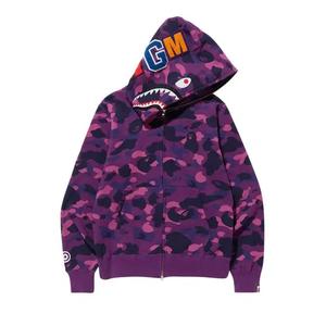 Толстовка на молнии BAPE Color Camo Shark Full Zip Hoodie «Фиолетовый»