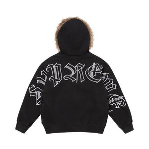 Толстовка Supreme Faux Fur Zip Up Hooded Sweatshirt 'Black'