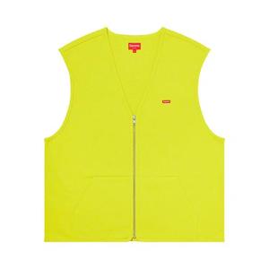 Жилеты Supreme Zip Up Sweat Vest 'Acid Green'