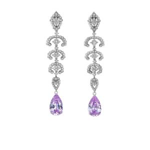 Серьги Scallop Lace с аметистом и бриллиантами