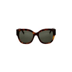 Saint Laurent солнцезащитные очки oversized кошачий глаз «Havana»