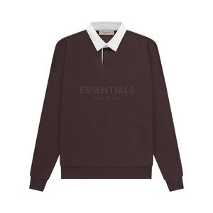 Поло Fear of God Essentials Waffle Henley Rugby 'Plum'