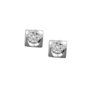 TOMEI серьги «Квадратные ощущения», бриллианты, белое золото 585/14K