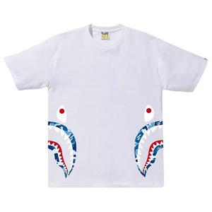 Футболки BAPE ABC Camo Side Shark Tee 'White/Blue'