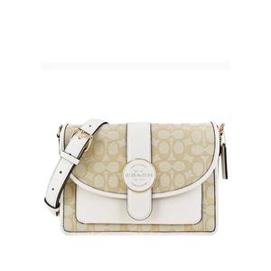 Lonnie Crossbody In Signature Jacquard - Светло-коричневый/Белый